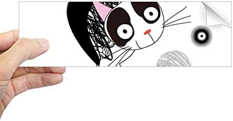 Направи си САМ Мислещ Карикатура на Животните Сладко Тънък Котка Правоъгълник Стикер На Бронята Тетрадка на Стикер На