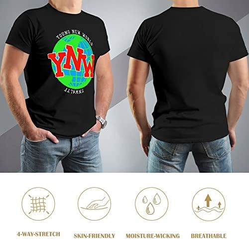 Мъжки Тениски ZUDAPI с Къс Ръкав от Графичен Памук, с Кръгло деколте и Кръгло деколте