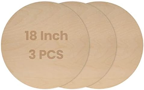 Непълни Дървени кръгове да работи с Диаметър 18 см, изработени от естествена шперплат с дебелина 1/4 инча, Опаковка от
