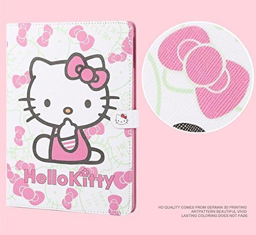 Калъф Apple iPad Mini 3 2 1, LiViTech (TM), дизайн на Hello Kitty, Калъф в стил Фолио, изкуствена кожа, твърд калъф за