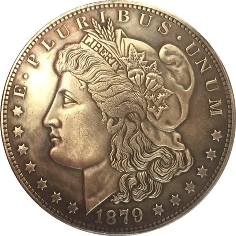 1879 Американски Възпоменателни Монети Монета С Медна Сребърно Покритие Старинен Сребърен Долар Чуждестранни Възпоменателни