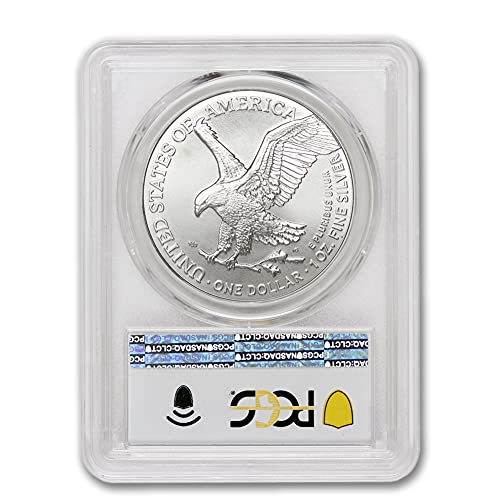 Монета американски сребърен орел 2021 година (W) тегло 1 унция, брилянт, без защита (тип 2 - на Първия удар - със званието