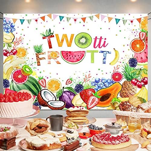 Twotti Frutti Фон за рождения Ден на Летните Плодове Тема Фон За Снимки на Рожден Ден Момчета и Момичета Украса за Парти