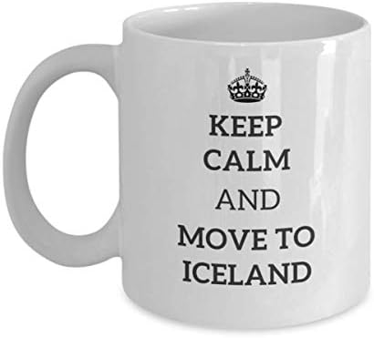 Запазете спокойствие и переезжайте в Исландия Чаша Чай Пътник Подарък за Колега, Приятел на Чаша за Пътуване в страната
