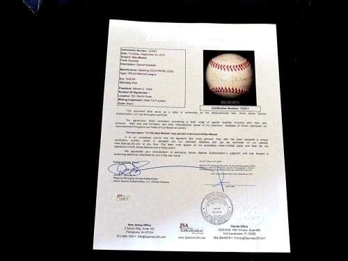 Stan Musial 3 X Mvp Wsc Hof Кардиналите Подписаха Авто Реколта Бейзболни топки Giles Onl Jsa - MLB, Използвани в играта