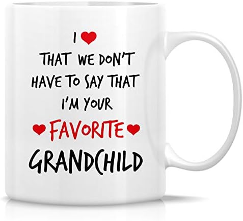 Забавна чаша за Retreez - харесва Ми, че аз съм твоят Любим Внук Керамични чаши за Кафе с обем 11 Грама - Забавен, Мотивирующий,