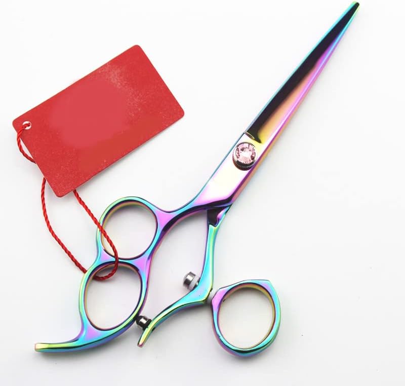 Ножица за подстригване на коса, 6 инча, лазерно рязане професионални фризьорски ножици за лявата ръка ножица за подстригване