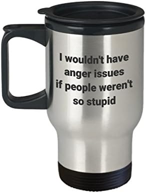 Чаша За Пътуване С Проблеми С Гнева - Забавно Саркастическая Термоизолированная Кафеена Чаша От Неръждаема Стомана За