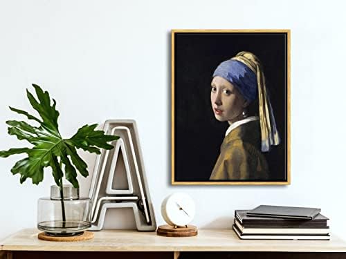 Платно в художествената рамка Wieco Момичето с перлената серьгой Йоханес Вермеер, Репродукция на Картини, Абстрактни