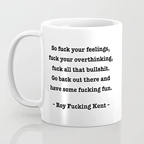 Чаша с цитат, Кафеена чаша Рой Кент, подаръци, забавна чаша за Ted Believe A F C Rich Mond, 11 15 грама, кафеена чаша