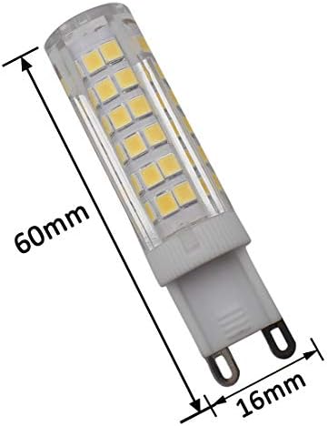 JCKing (опаковка от 10 броя) Энергосберегающая лампа с мощност 7 W G9, 75 светодиоди SMD 2835, променлив ток 100-130 В натурален Бял 4000-4200 ДО 480ЛМ, Еквивалент на халогенни лампи с мо?