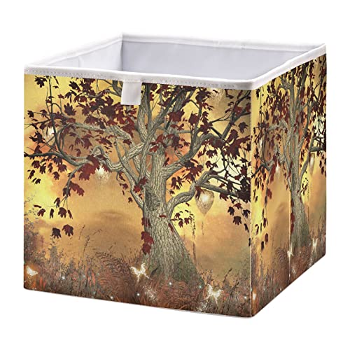 Кутия за съхранение на кубчета със златен природа, Сгъваеми кутии за съхранение, Водоустойчив кош за играчки, Органайзер