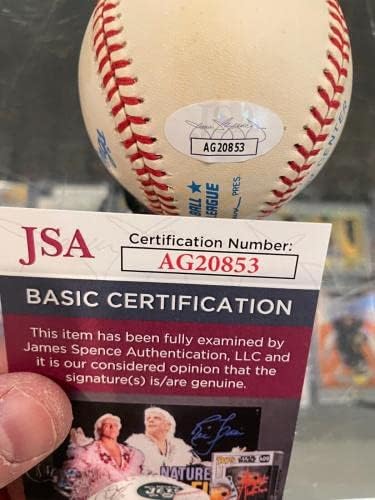 Wild Bill Wright Негър League Single Signed Baseball Jsa - Бейзболни топки с автографи