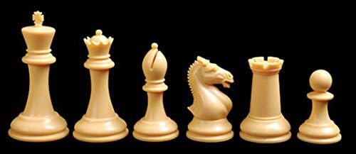The House of Staunton - Набор от пластмасови шах Hastings - Само фигурата на Цар - 3,875 инча - Черно и натурален