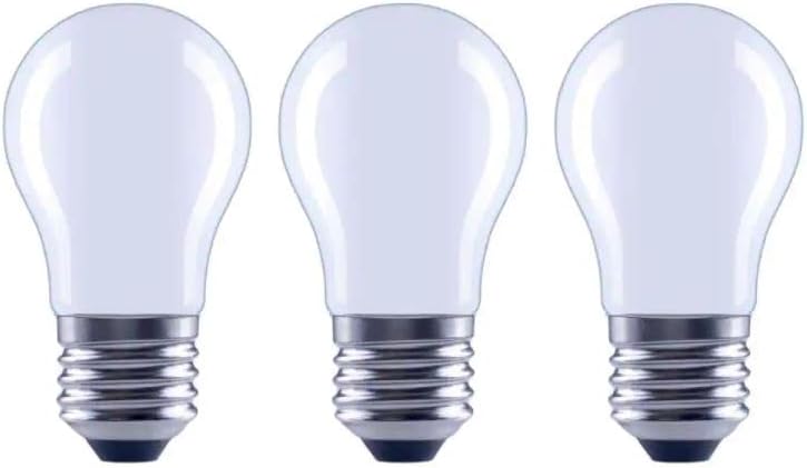 Лампи EcoSmart EcoSmart 40-Ватов Еквивалент A15 С регулируема яркост с нажежаема жичка от матово Стъкло, Led Реколта Крушка на Едисон дневна светлина (3 броя), бистра