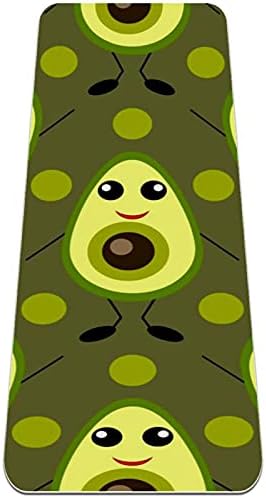 Дебела подложка за йога Siebzeh с шарени авокадо Премиум-клас, в екологично Чист Гумена подложка за здраве и фитнес,