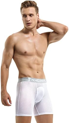 Мъжки боксерки-пакетче, мъжки секси стегнати панталони за джогинг, дишащи и удобни боксери, мъжко бельо големи размери