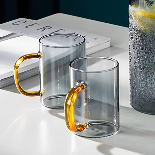 Стъклена Чаша за Pturey 10 Течни унции, Стъклена Чаша за еспресо, Чаени Чаши Borosilicate на Стъкло, Чаши чаши за лате