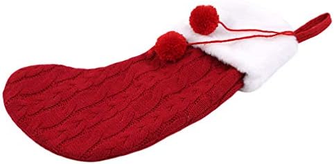 Guoshang, Сладки окачени коледни чорапи, сплетен дизайн, декорация за Коледната елха, подарък пакет за бонбони, начало