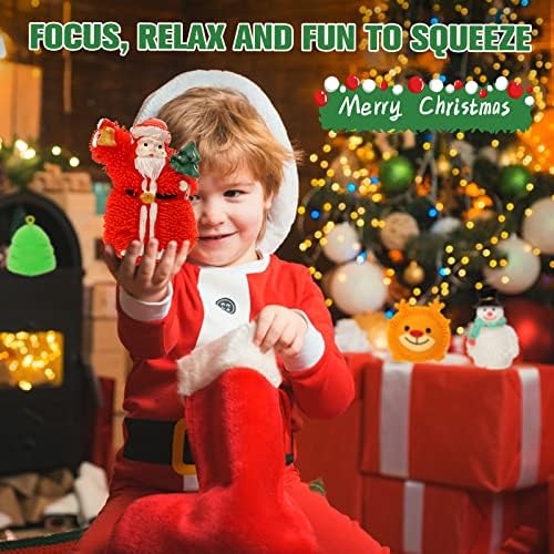 ZeQinToy Коледна Топка за Облекчаване на Стреса, Играчки-Неспокойни, 6 Опаковки Тематични Коледни Топки За Облекчаване