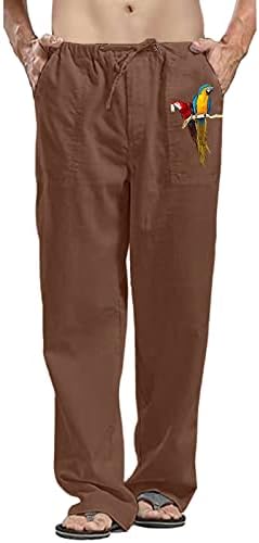 Панталони-карго за Мъже, Летни Удобни Ежедневни Панталони, Обикновена Широки Панталони с Завязками На Талията, Класически