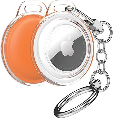 Калъф JUST4YOU AirTag с Брелоком, Защитен Калъф-стойка за ключове Apple AirTag (оранжево) CS_BR_at_OR