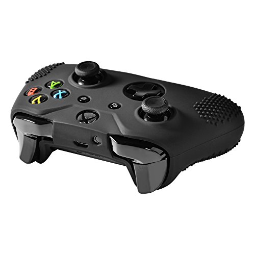 Everydaysource Черен Силиконов Калъф за контролер, Съвместим с контролера на Microsoft Xbox One / Xbox One S