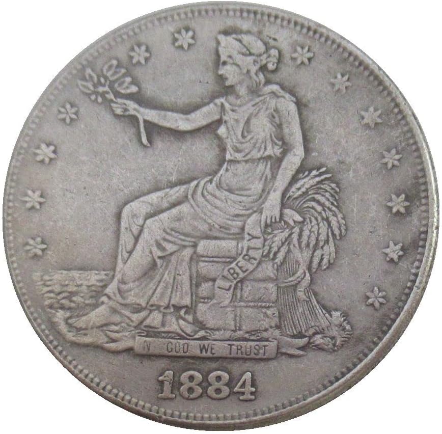 Възпоменателна монета Take Flower 1884 за 1 щатски долар, Точно Копие със Сребърно покритие