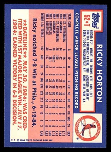 1984 Topps 52 Рики Хортън Сейнт Луис Кардиналс (Бейзболна картичка) NM / MT Кардиналс