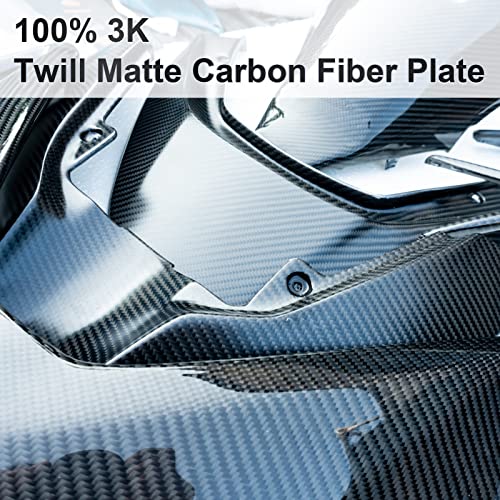 Amylove 2 бр 200x300x1 мм Лист от Въглеродни влакна 3K Саржевая Matte Плоча, изработени от Въглеродни Влакна, Панел