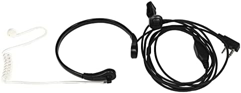 HQRP 4-Комплектен Акустичен Тръбен слушалка ПР с микрофон за гърлото, Слушалката е Съвместима с Kenwood Pro-Talk, Pro-Power,