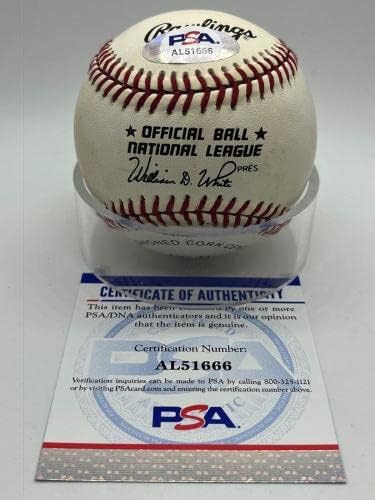 Еди Матюс 512 часа Брейвз Подписа Автограф на Официалния Бейзболен PSA MLB Бейзболни топки с ДНК-Автограф