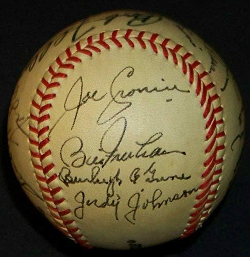 Санди Куфакс, Джуди Джонсън, Джо Кронин, Берли Граймс подписаха бейзболен договор с JSA AH LOA! - Бейзболни топки с автографи
