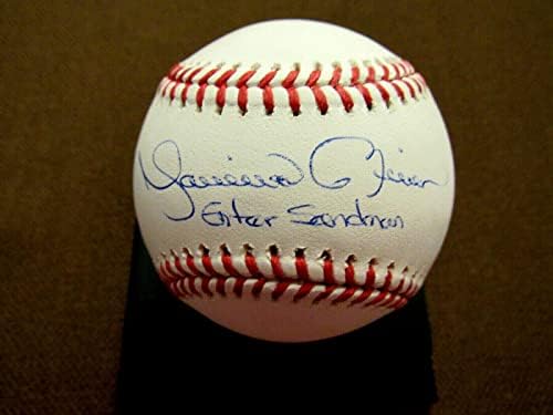 Мариано Ривера е Включена В Sandman Ню Йорк Янкис Копито С Автограф Oml Baseball Jsa - Бейзболни Топки с автографи