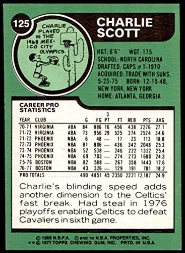 1977 Topps 125 Чарли Скот Бостън Селтикс (баскетболно карта) NM Селтикс UNC
