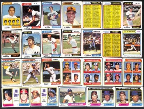1974 Topps EX + avg nr пълен набор от бейзболни картички 635/660 A79389 Graded EX+ - Бейзболни картички за начинаещи