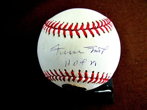 Уили Мейс Копито 79 Ню Йорк Джайентс Метс 600 Hr Клуб Подписа Авто Oml Baseball Jsa - Бейзболни Топки с автографи