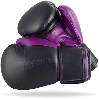 Caliph IMPEX Удобни, Здрави Боксови Спортни Ръкавици с обвивка на Китката, Спортни Ръкавици за бокс на Китката Лилав