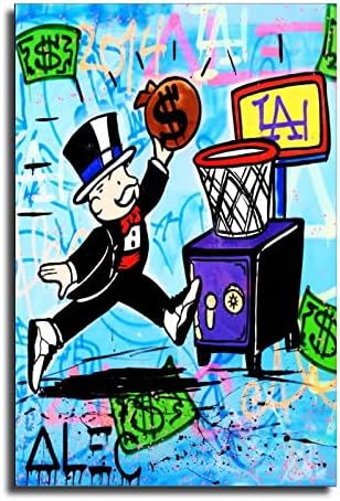 CJQ АЛЕК-Monopolys Баскетбол Потапям Плакат Декоративна Живопис на Платно Стени на Книгата си За Изкуството да Хол Плакати