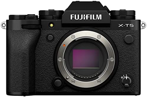 Корпус беззеркальной цифров фотоапарат Fujifilm X-T5, Черен Комплект с SD-карта на 128 GB, Раница, 2 батерии, Зарядно